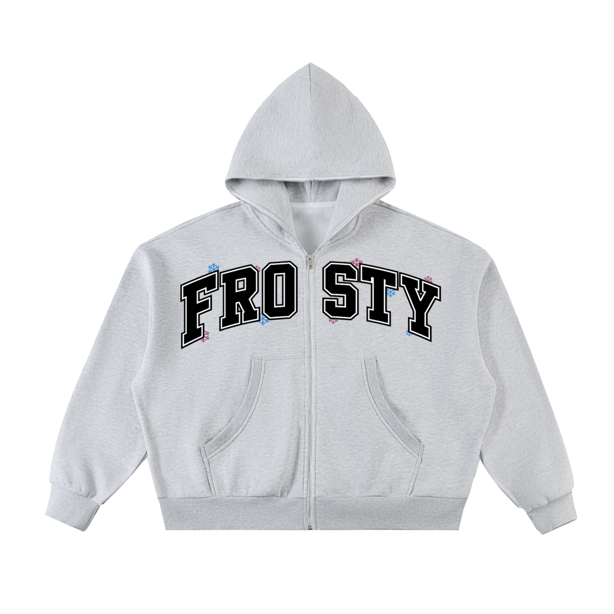 Hoodie Frosty - crop avec zip