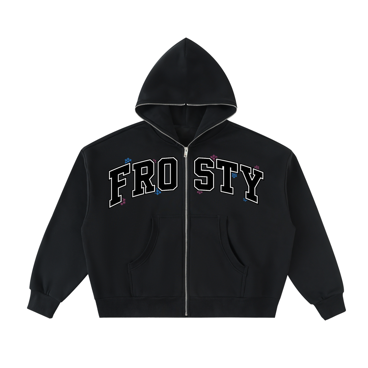 Hoodie Frosty - crop avec zip